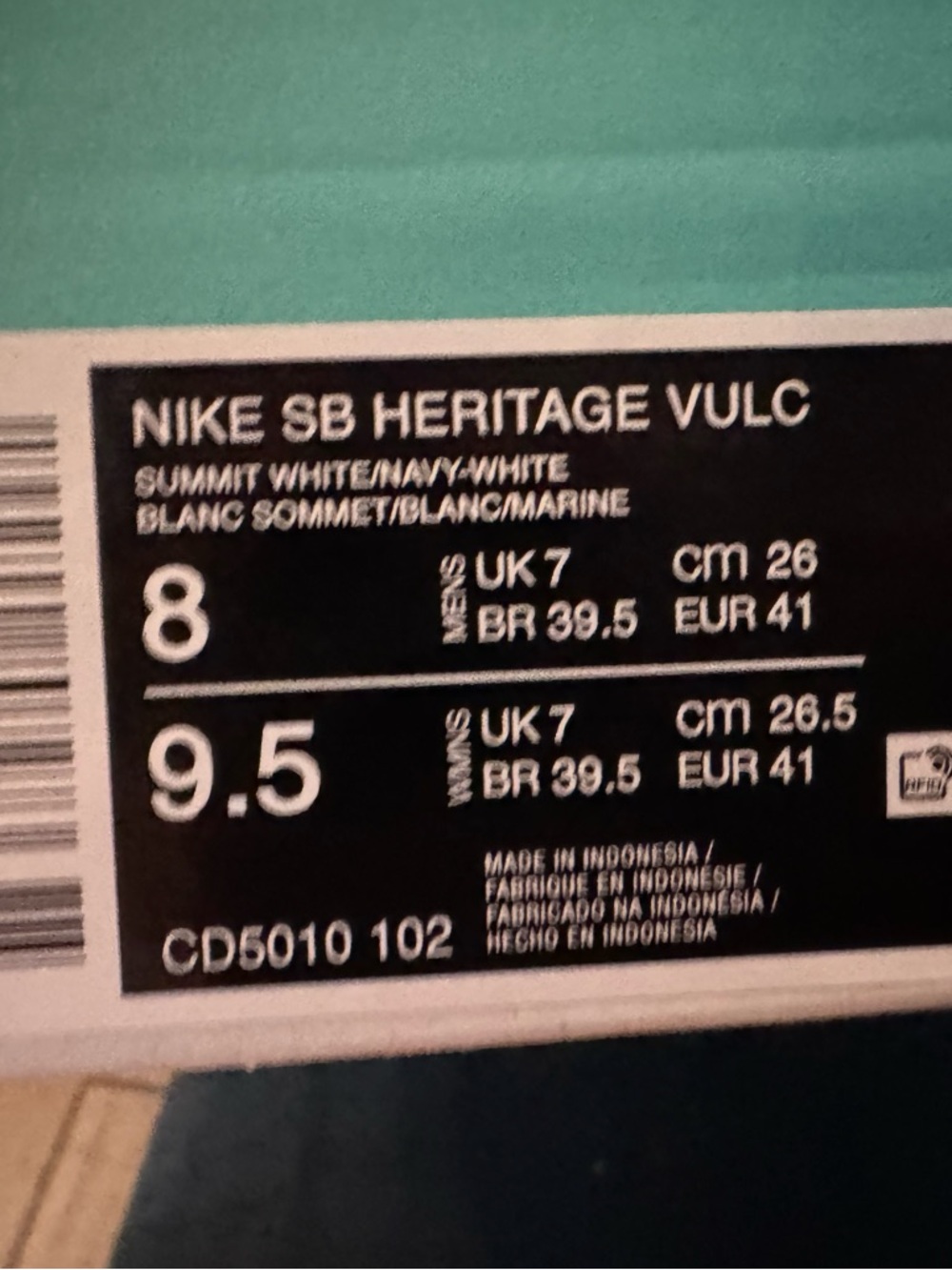 Nike SB Heritage VULC - Men’s size 8- Beige w Suede and canvas- with Navy Swoosh - Picture 7 of 8